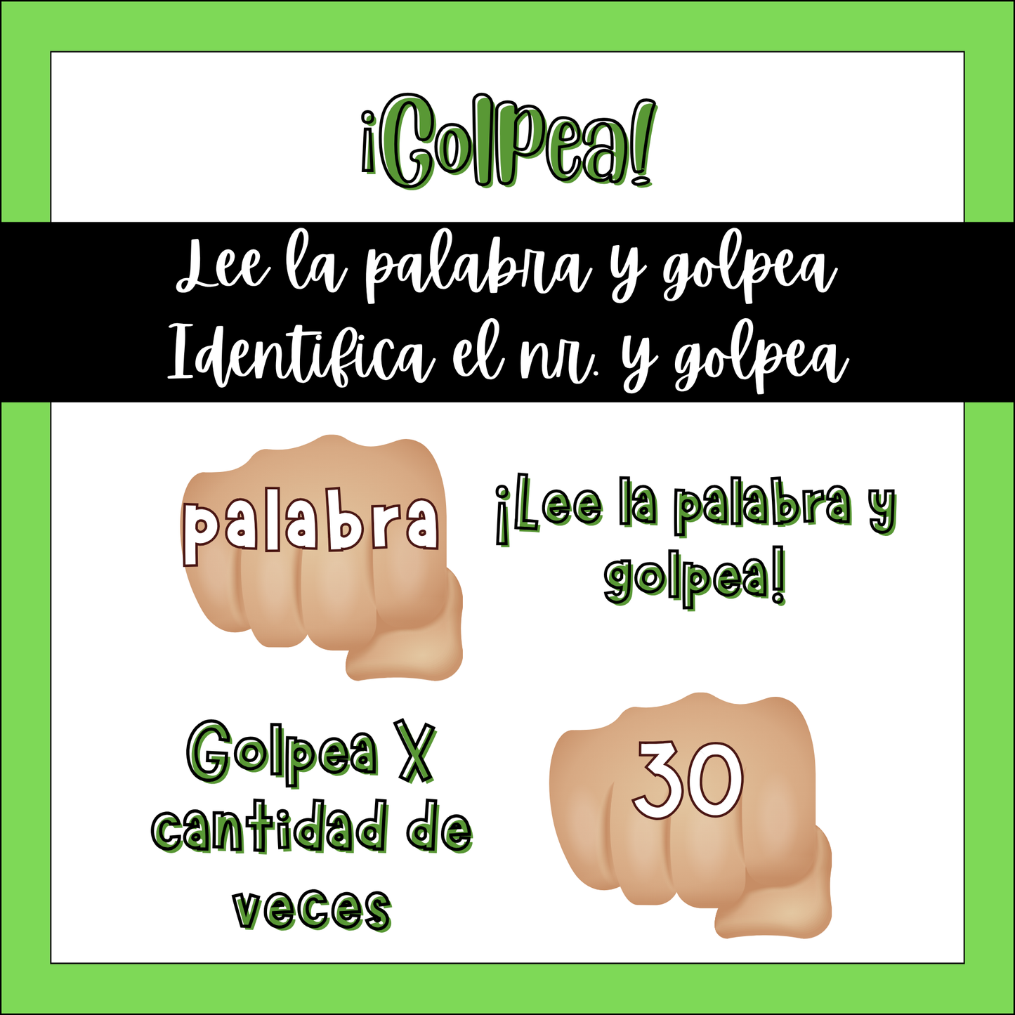 ¡Golpea! | Centro de Lectura y Números para Educación Inicial
