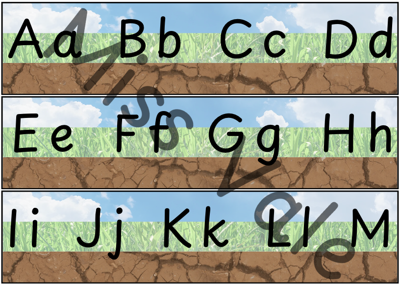 Tipos de Letra y Caligrafía | Pósters de Alfabeto para el Aula y Hoja de Muestra