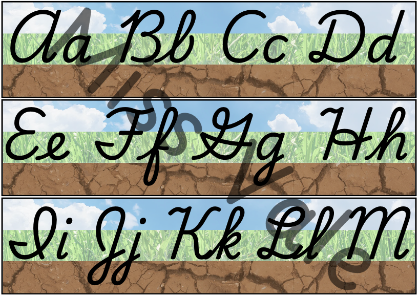 Tipos de Letra y Caligrafía | Pósters de Alfabeto para el Aula y Hoja de Muestra