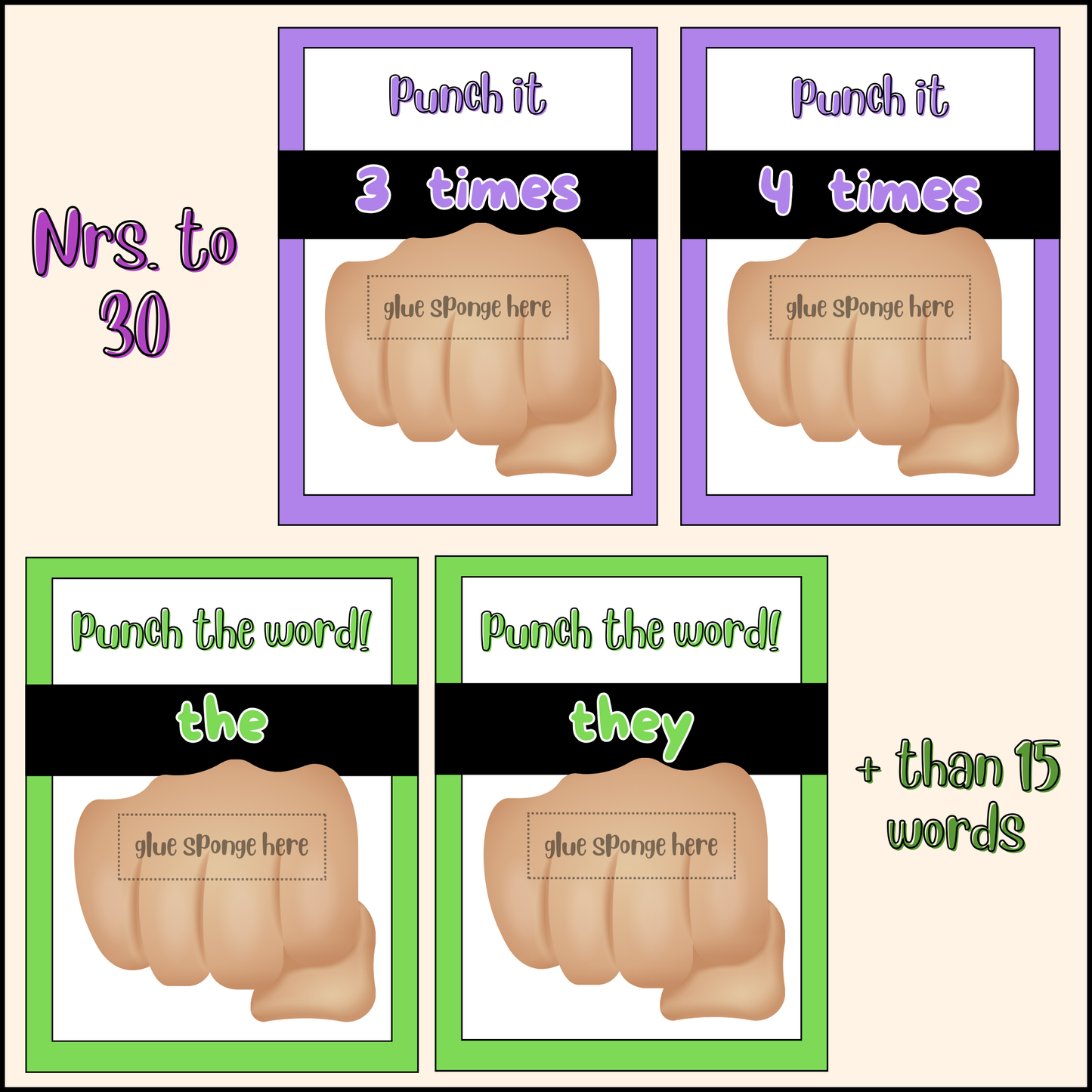 Punch It! Hands-On Sight Words & Number Center | Active Learning Game