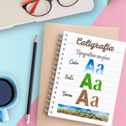 Tipos de Letra y Caligrafía | Pósters de Alfabeto para el Aula y Hoja de Muestra