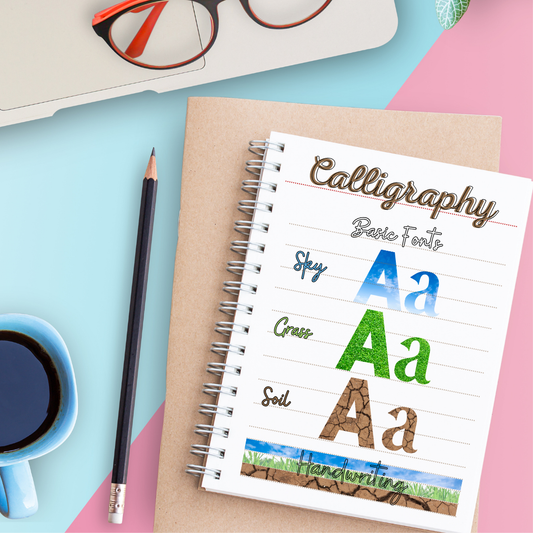 Tipos de Letra y Caligrafía | Pósters de Alfabeto para el Aula y Hoja de Muestra