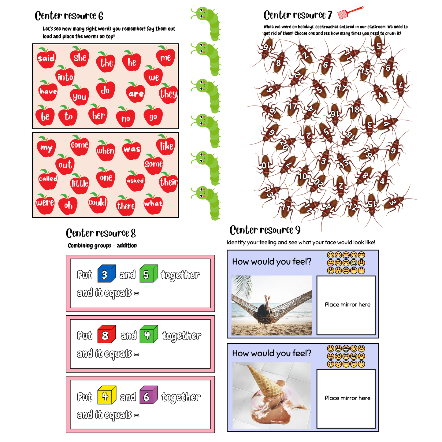 All About School | 9 Interactive Center Activities + Flashcards, Banners & Signs