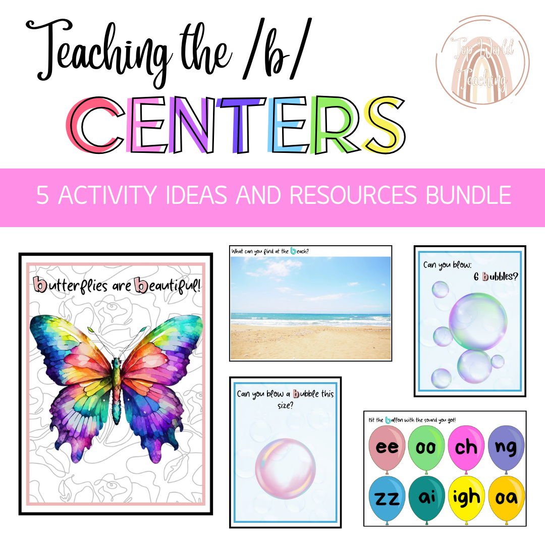 Bundle: Teaching the /b/ sound through CENTERS!