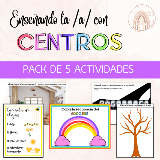 PACK: 5 actividades para enseñar la /a/ a través de CENTROS!