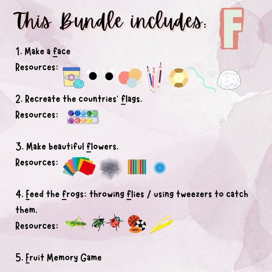 Letter F Centers Pack | 5 Hands-On Phonics Activities and Resources Bundle