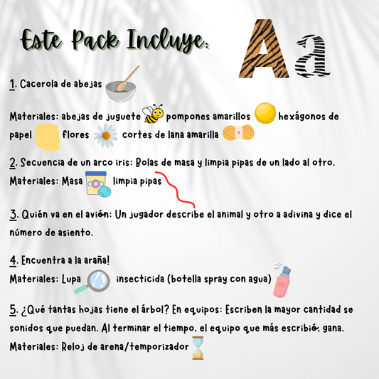 Pack Fonético /A/ | 5 Centros Divertidos para Enseñar Jugando