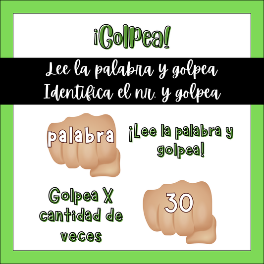 ¡Golpea! | Centro de Lectura y Números para Educación Inicial