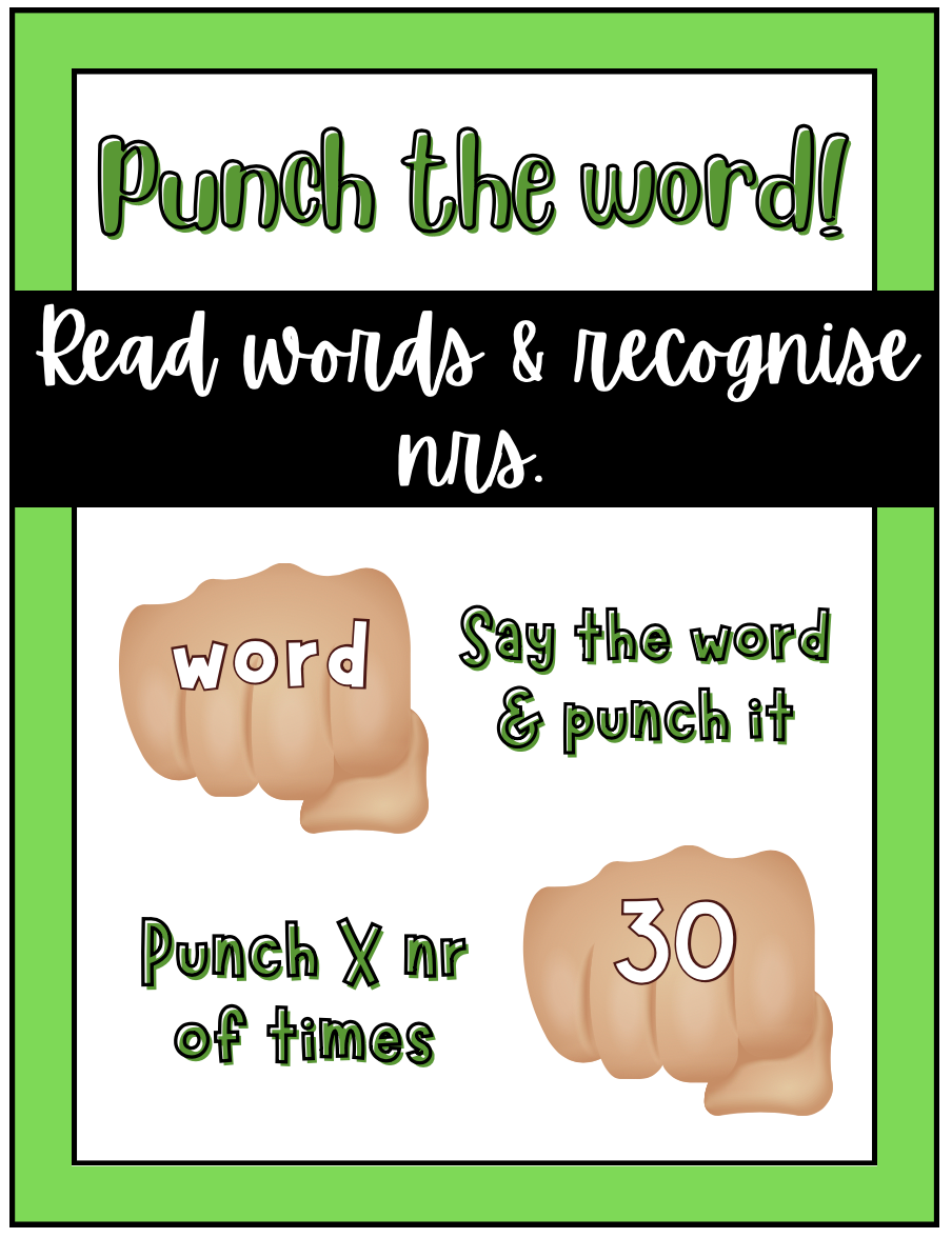 Words & number Punching