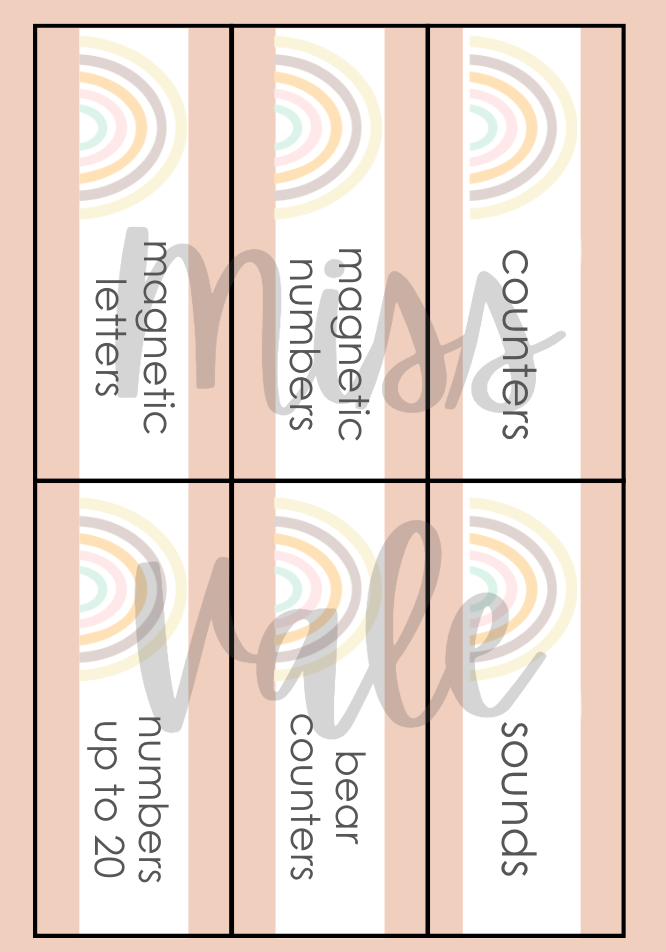 Rainbow Label Template / Etiquetas Editables Arco Iris