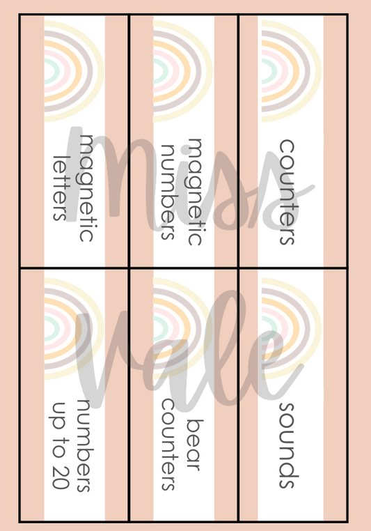 Rainbow Label Template / Etiquetas Editables Arco Iris