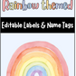 Rainbow Label Template / Etiquetas Editables Arco Iris