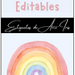 Rainbow Label Template / Etiquetas Editables Arco Iris