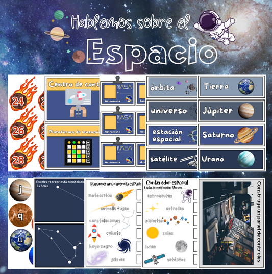 Centro del Espacio | Actividades de Astronautas, Vocabulario y Exploración Sensorial