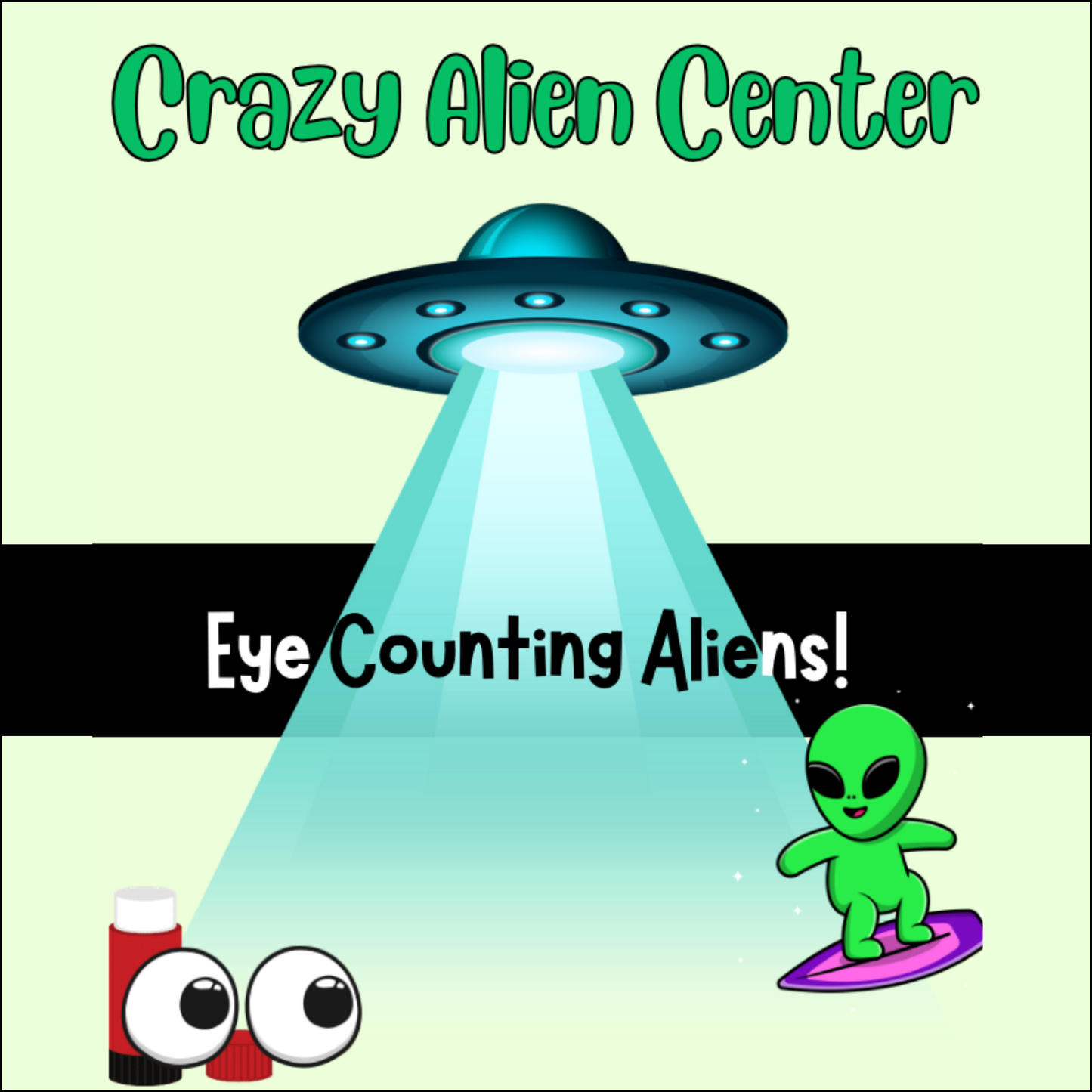 Crazy Alien Counting Center | Eye Counting Fun Math Activity 👽