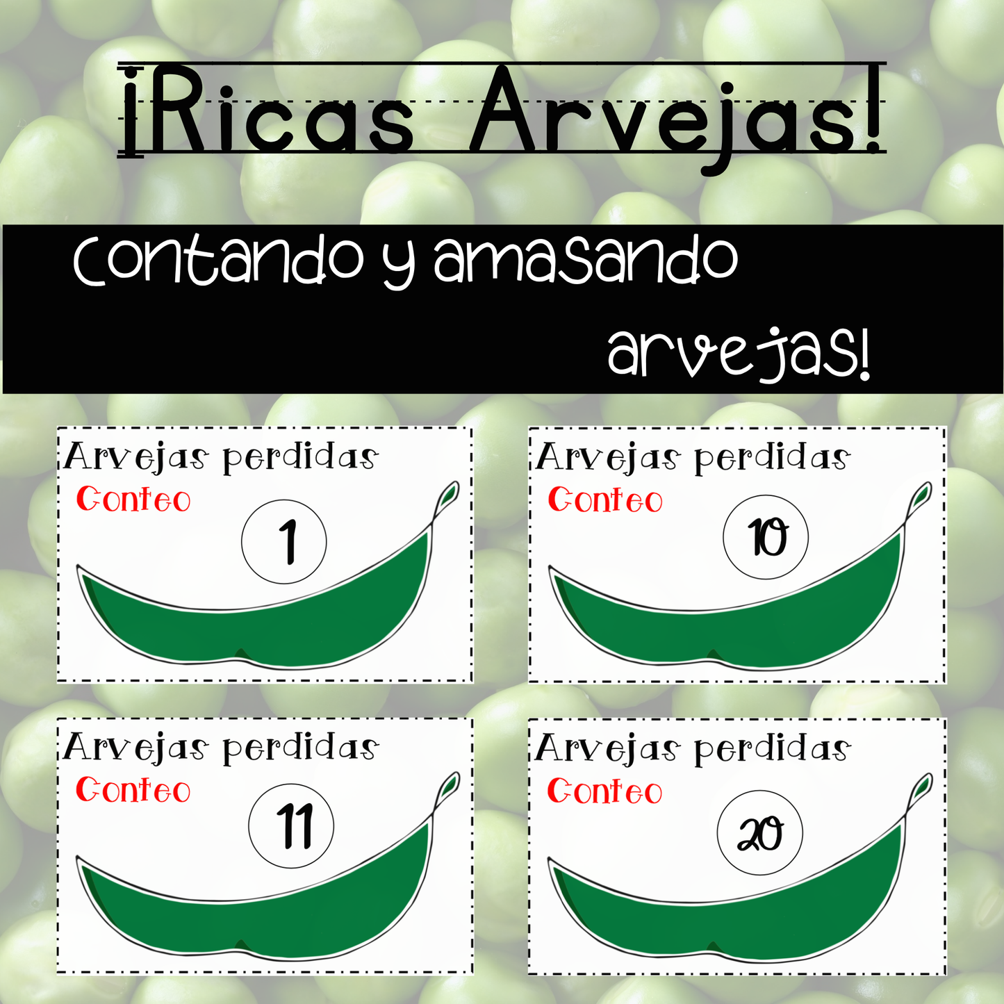 ¡Ricas Arvejas! | Centro de Conteo y Motricidad Fina
