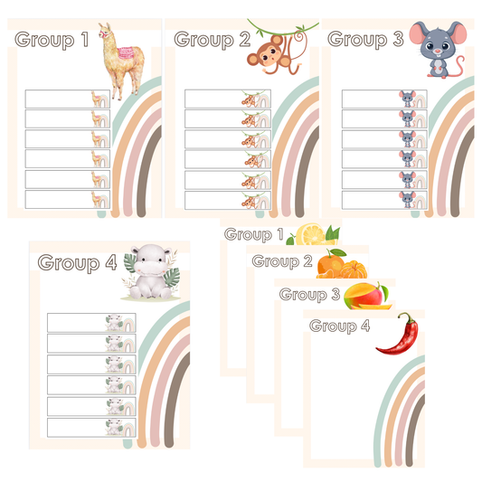 Editable Group Signs | Differentiated Classroom Groups (L, M, H Learners)