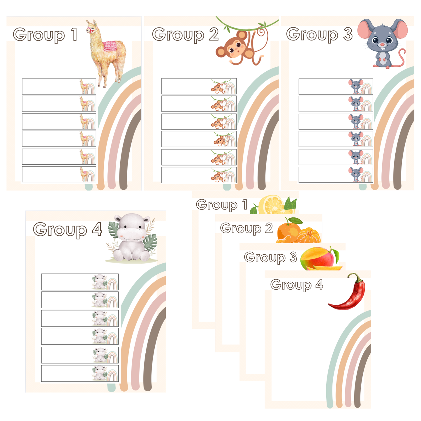 Editable Group Signs | Differentiated Classroom Groups (L, M, H Learners)