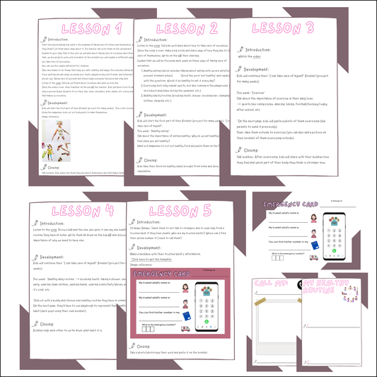 I Can Take Care of Myself | 5-Week PSHE & Wellbeing Project (Lesson Plans + Activities)