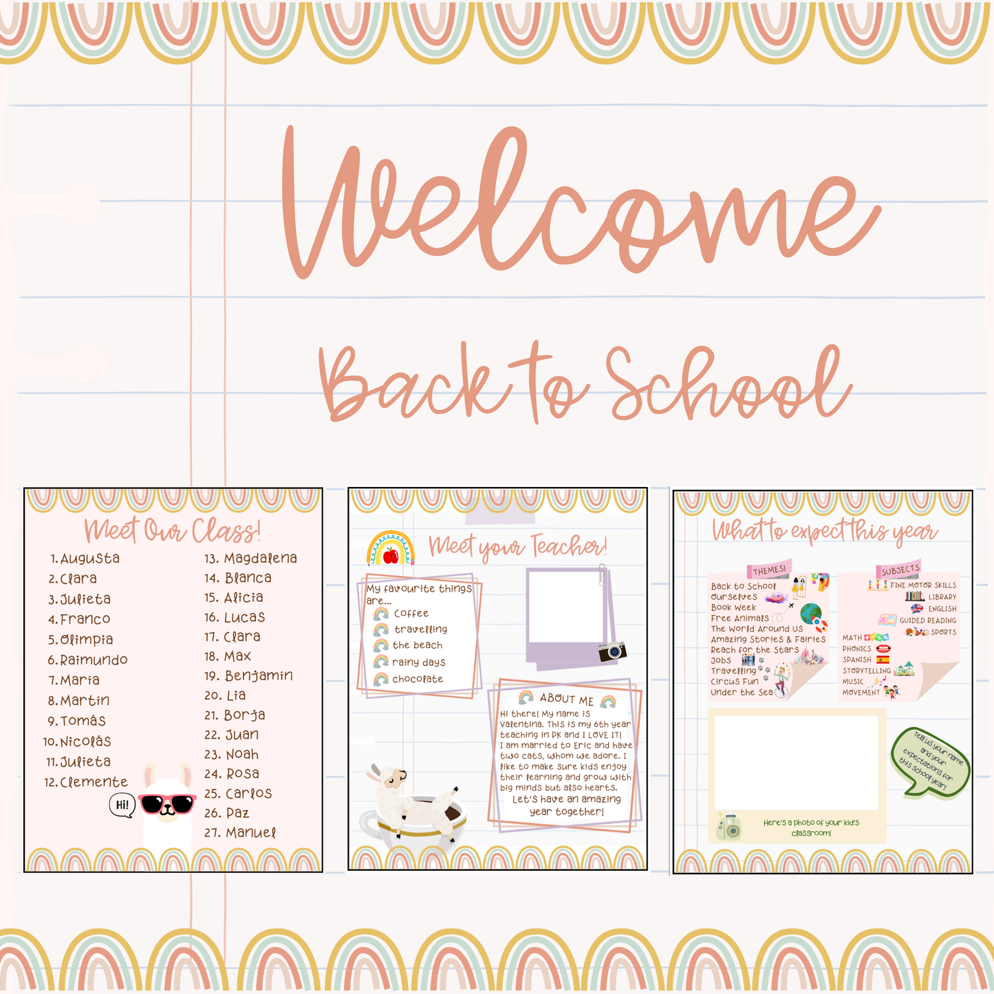 Back to School Welcome Pack | Meet the Teacher & Class Introduction Activities